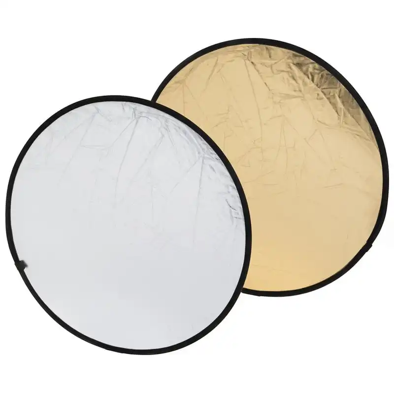 Bresser BR-TR5 Reflector Plegable Redondo 2 en 1 80cm Oro/Plata