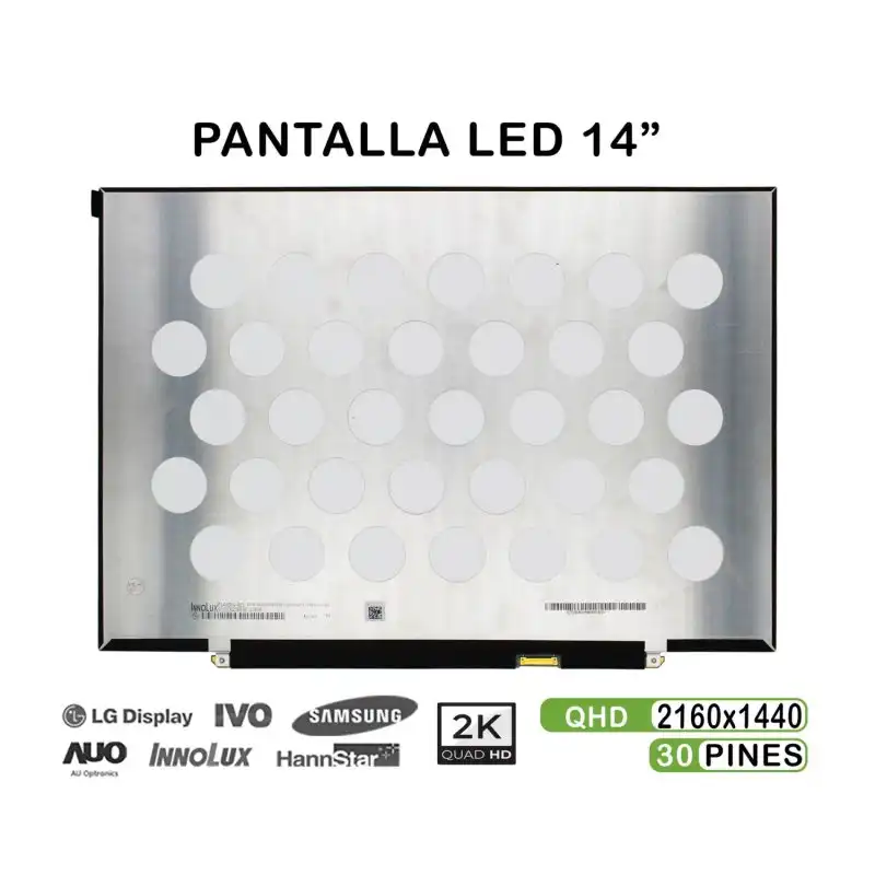 Pantalla Led De 14" Para Portátil P140zka-bz1 30 Pines 2k