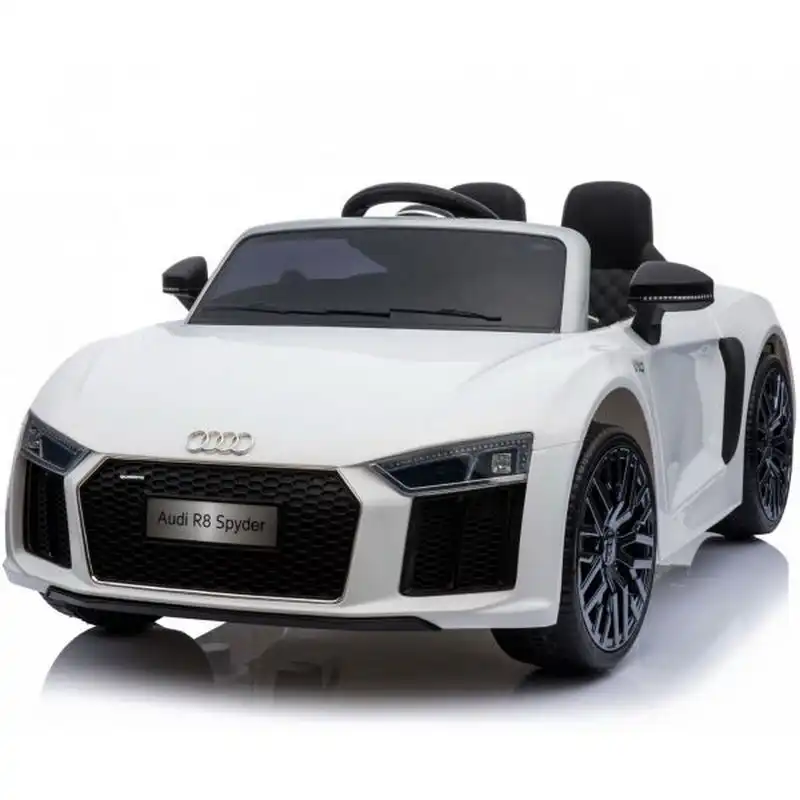 Ataa Cars Coche Eléctrico con Licencia Audi R8 Spyder 12V Blanco