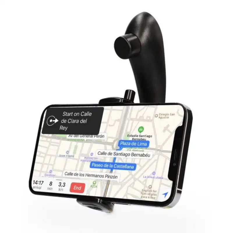 Ksix Soporte Universal Fijación Gancho Móvil para Coche