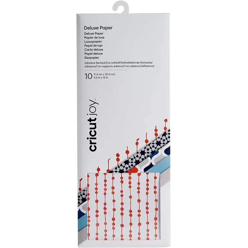 Cricut Joy Pack de 10 Hojas de Papel Adhesivo 11.4 x 30.4 cm Muestrario Moroccan