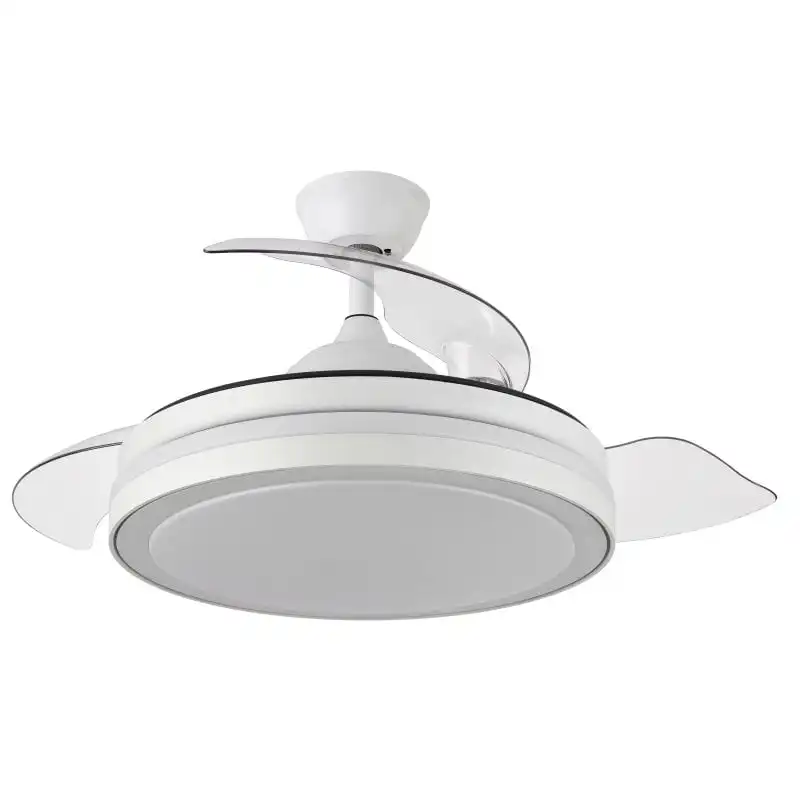 Fabrilamp Esparta Ventilador de Techo DC 3 Aspas, Mando y Temporizador 72W 6120LM Blanco