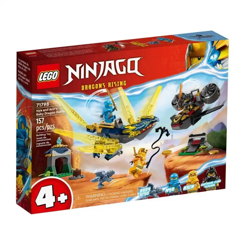 Lego Ninjago Nya Y Arin Batalla a Lomos de un Bebé Dragón