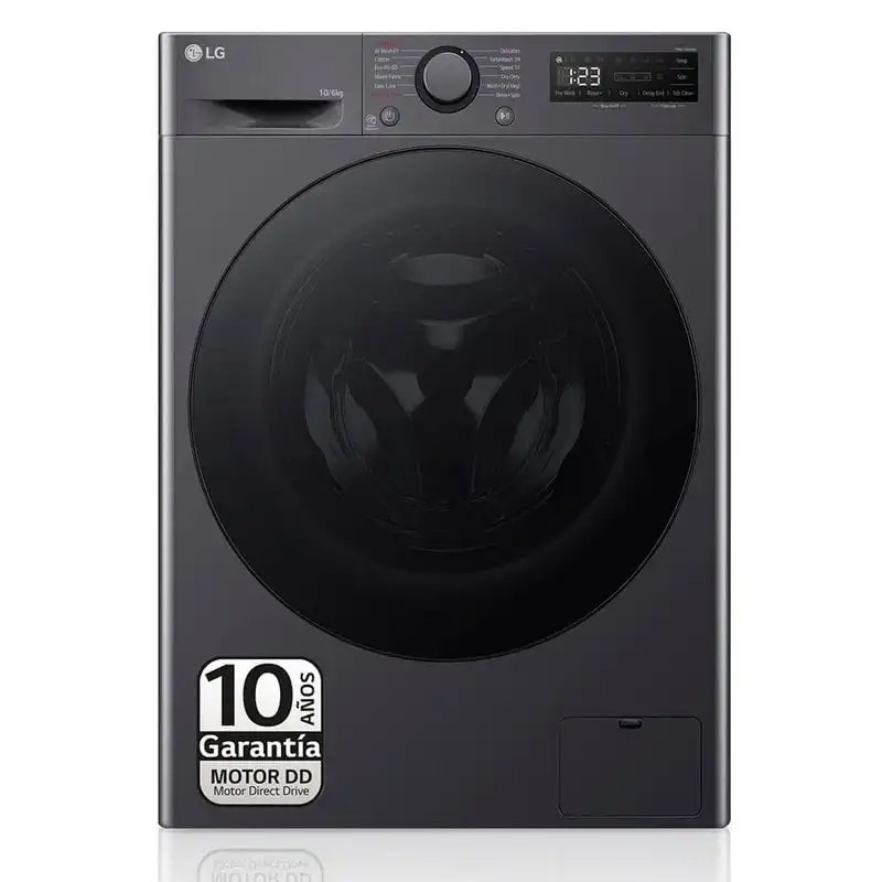 LG F4DR6010AGM Lavasecadora de Carga Frontal 10Kg/6Kg D Negra